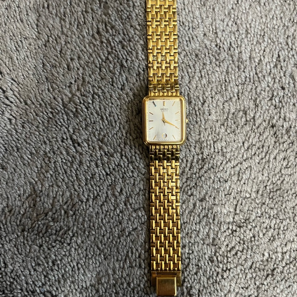 Seiko Gold Women's Watch with White Dial